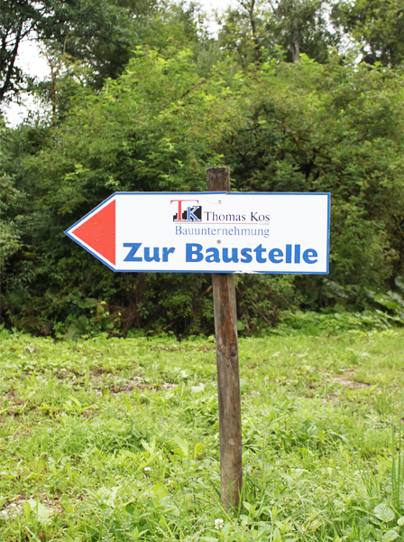 TK Baustelle Schild